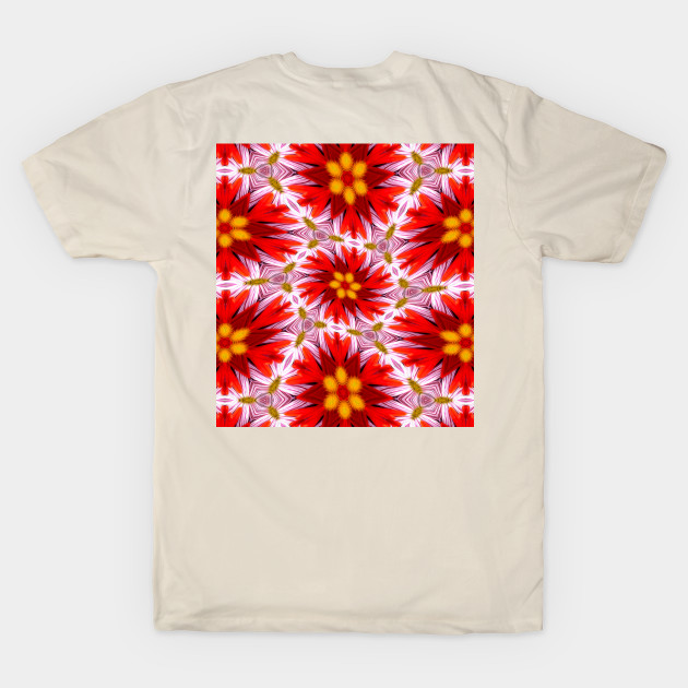 Red Floral Pattern by PatternFlower